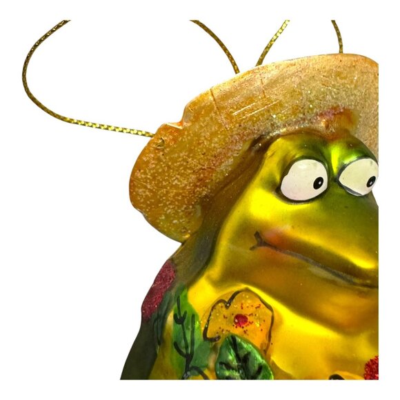 Radko ? Hula Colorful Frog Ornament Lei hawaiian Drum Sun Hat Beach Theme READ - Picture 6 of 7